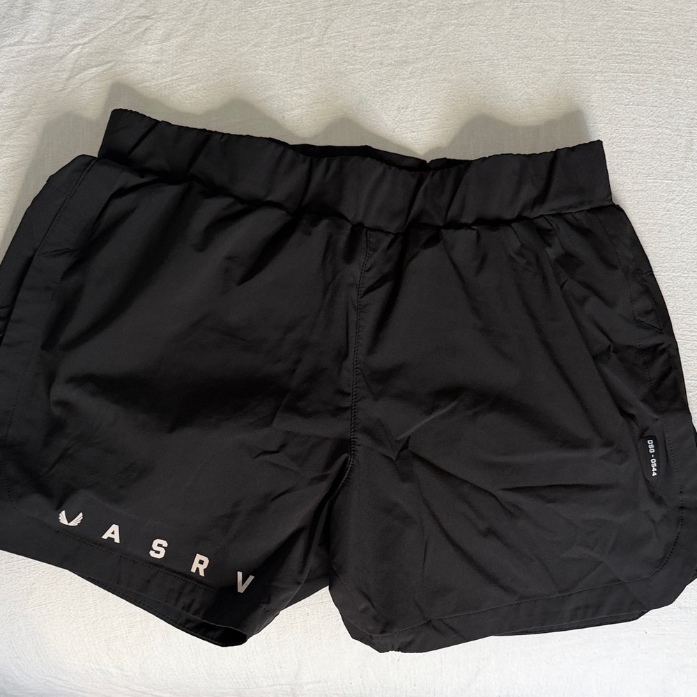 ASRV Men's Black Running Shorts